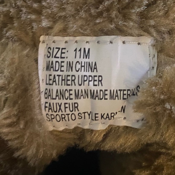 Sporto Waterproof Suede Ankle Booties Faux Fur ‘Karmen’ Navy Women’s Size 11W - Picture 11 of 17